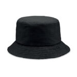 BUCKET HAT PAPIERSTROH Schwarz als Werbeartikel mit Logodruck