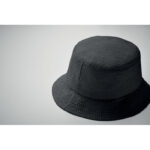 BUCKET HAT PAPIERSTROH Schwarz, Detailaufnahme des Materials