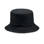 BUCKET HAT PAPIERSTROH Schwarz, geöffnet dargestellt