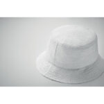 BUCKET HAT PAPIERSTROH Weiß, Detailaufnahme des Materials