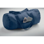 Sport- und Reisetasche RPET Blau, Detailaufnahme des Materials