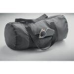 Sport- und Reisetasche RPET Grau, Detailaufnahme des Materials