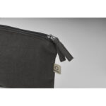 Kosmetiktasche 320 g/m² Schwarz, Detailaufnahme des Materials