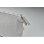 Kosmetiktasche 320 g/m² Grau, Detailaufnahme des Materials