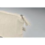 Kosmetiktasche 320 g/m² Braun, Detailaufnahme des Materials