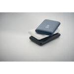 Power bank 5000 mAh Schwarz mit markiertem Druckbereich für Ihr Logo