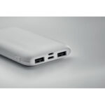 Power bank 5000 mAh Weiß, Detailaufnahme des Materials