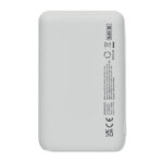 Power bank 5000 mAh Weiß, Seitenansicht