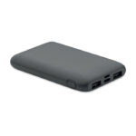 Power bank 5000 mAh Grau als Werbeartikel mit Logodruck