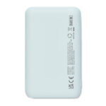 Power bank 5000 mAh Blau, Rückansicht