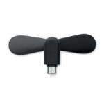 Smartphone-Ventilator Schwarz, Seitenansicht