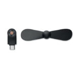Smartphone-Ventilator Schwarz von oben