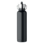 Doppelwandige Flasche 660 ml Schwarz von oben