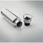 Doppelwandige Flasche 660 ml Silber, Rückansicht