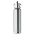 Doppelwandige Flasche 660 ml Silber von oben