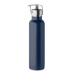 Doppelwandige Flasche 660 ml Blau, geöffnet dargestellt