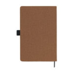 A5 notebook PU front pocket Braun im praktischen Einsatz