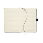A5 notebook PU front pocket Schwarz, Seitenansicht