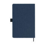 A5 notebook PU front pocket Blau, Rückansicht