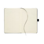 A5 notebook PU front pocket Grau, Seitenansicht