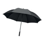 27" Regenschirm Schwarz, Rückansicht