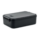 Lunchbox PP 2200 ml Schwarz als Werbeartikel mit Logodruck