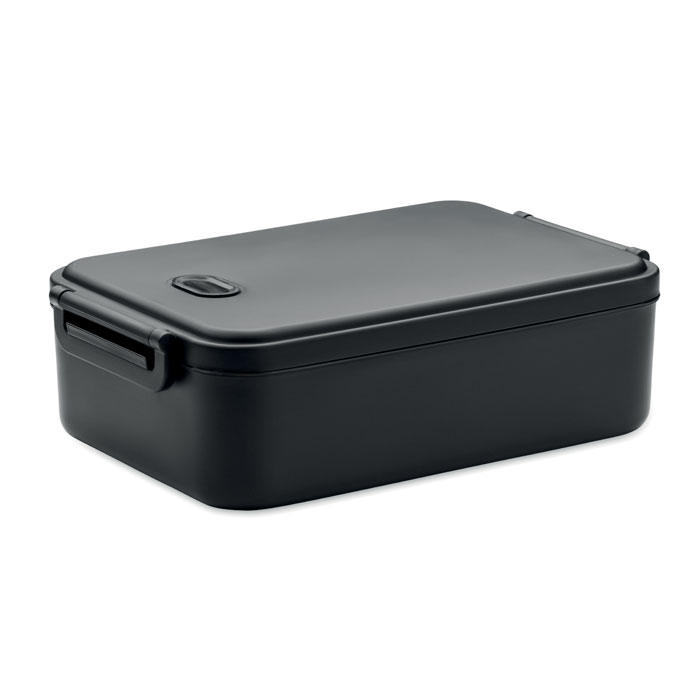 Lunchbox PP 2200 ml Schwarz als Werbeartikel mit Logodruck