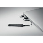 4 Port USB Hub, Detailaufnahme des Materials