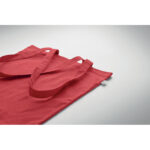 Einkaufstasche recy. Baumwolle Rot, Detailaufnahme des Materials