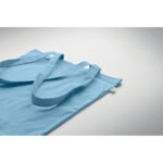 Einkaufstasche recy. Baumwolle Blau, Detailaufnahme des Materials