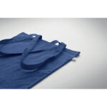 Einkaufstasche recy. Baumwolle Blau, Detailaufnahme des Materials