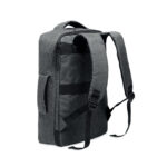 15" Laptop-Rucksack Grau, geöffnet dargestellt