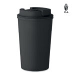 Doppelwandiger Becher 350 ml Schwarz als Werbeartikel mit Logodruck