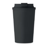 Doppelwandiger Becher 350 ml Schwarz, Seitenansicht