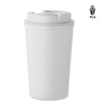 Doppelwandiger Becher 350 ml Weiß als Werbeartikel mit Logodruck