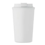 Doppelwandiger Becher 350 ml Weiß, Seitenansicht