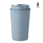 Doppelwandiger Becher 350 ml Blau als Werbeartikel mit Logodruck