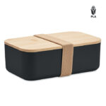 Lunchbox PLA Mais 1000ml Schwarz als Werbeartikel mit Logodruck