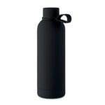 Doppelwandige Flasche 500 ml Schwarz als Werbeartikel mit Logodruck