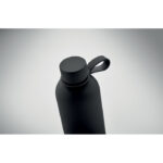 Doppelwandige Flasche 500 ml Schwarz, Detailaufnahme des Materials