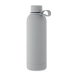 Doppelwandige Flasche 500 ml Grau als Werbeartikel mit Logodruck