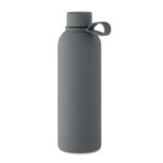 Doppelwandige Flasche 500 ml Grau als Werbeartikel mit Logodruck