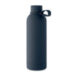 Doppelwandige Flasche 500 ml Blau als Werbeartikel mit Logodruck
