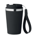 Doppelwandiger Trinkbecher 350 Schwarz als Werbeartikel mit Logodruck