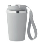 Doppelwandiger Trinkbecher 350 Grau als Werbeartikel mit Logodruck