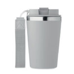 Doppelwandiger Trinkbecher 350 Grau von oben