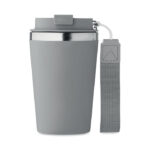 Doppelwandiger Trinkbecher 350 Grau, Seitenansicht