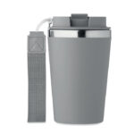 Doppelwandiger Trinkbecher 350 Grau von oben
