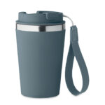 Doppelwandiger Trinkbecher 350 Blau als Werbeartikel mit Logodruck