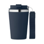 Doppelwandiger Trinkbecher 350 Blau, Seitenansicht